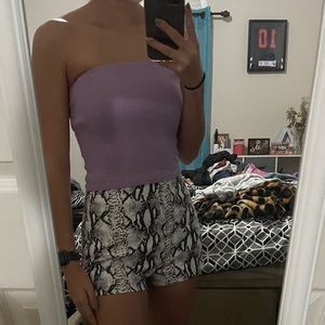 American Eagle Purple and Cheetah Print Bandeau/Tube Top Bundle XSmall